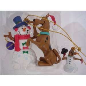  Scooby Doo 3 Ornament with Snowman plus BONUS Miniature 