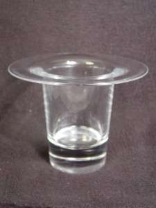 Durand Clear Glass Crystal Hat Vase  
