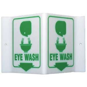  Standard V Signs (6x9x4) Eye Wash Acrylic (Green 