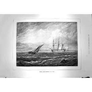   1873 Turners Liber Studioum Sea War Ships Boat Sailing