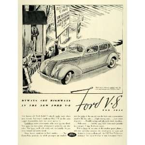 Ford V8 Automobile Model T Byways Highways Eight Cylinder Engine Cars 