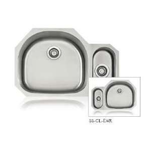 Lenova SS CL D4L Undermount Double Bowl Kitchen Sink W/ Left Small 