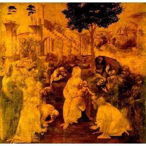  FRAMED oil paintings   Leonardo da Vinci   32 x 30 inches 