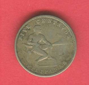 US PHILIPPINES FIVE CENTAVOS 1930 M #12  