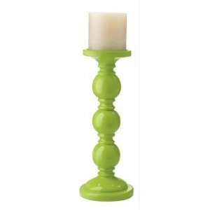  Pack of 4 Lime Green Triple Ball Pillar Candle Holders 