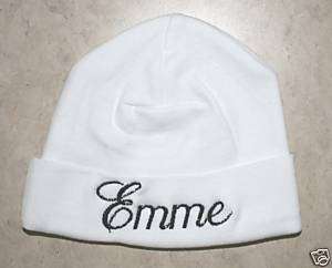 PERSONALIZED NEW BORN BABY HAT CAP BEANIE EMBROIDERED  