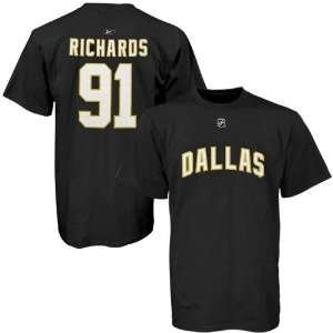  Reebok Dallas Stars #91 Brad Richards Black Net Players T 