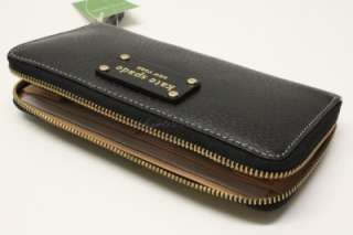   SPADE Wellesley Neda Leather Zip Around Wallet   Black / New With Tag