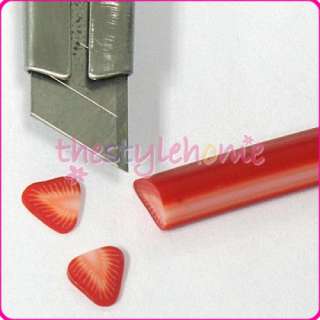 Polymer Nail Art Tip Fimo Clay Stick Cane Strawberry  