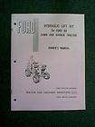 FORD 80 TRACTOR HYDRAULIC LIFT OWNERS PARTS MANUAL 9470