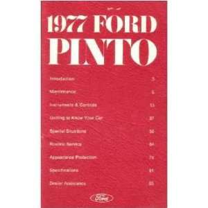  1977 FORD PINTO Owners Manual User Guide Automotive