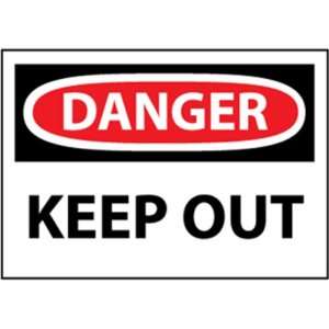  Danger Sign 10x14   DANGER. KEEP OUT Rigid Plastic 
