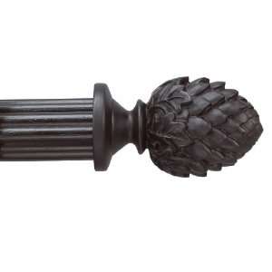   wood rod set, 1 3/8 diameter pole, 72, black color
