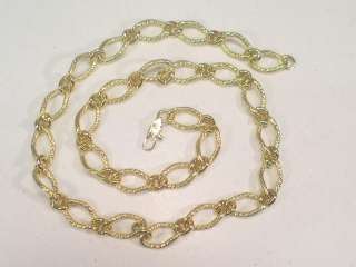 14KT GOLD GP DESIGNER ERWIN PEARL CHAIN LINK NECKLACE #N 2  