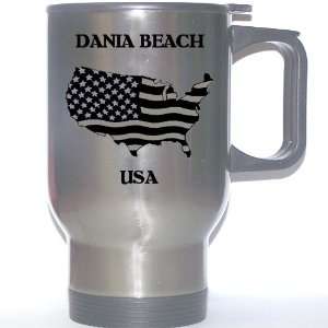  US Flag   Dania Beach, Florida (FL) Stainless Steel Mug 
