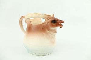 Vintage Czechoslovakia Czech Ceramic Porcelain Moose/Elk/Deer Creamer 