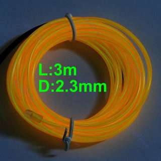 3M Flexible Neon Light Glow EL Wire Rope Tube Car Dance Party 