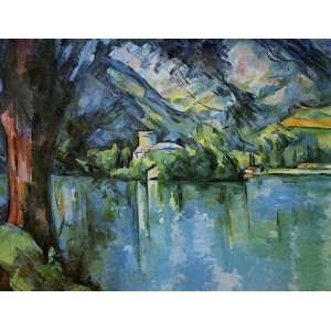  Oil Painting The Lac dAnnecy Paul Cezanne Hand Painted 