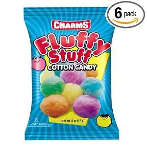 Fluffy Stuff Cotton Candy, 6 Count Bags Grocery & Gourmet Food