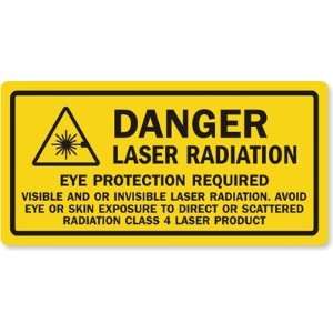 Laser Safety Label Paper Labels, 4 x 2