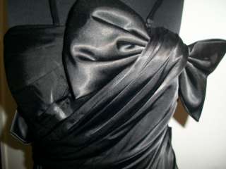 NWOT Dalia Macphee Strapless Mini Dress Black Size 4  