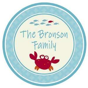  SAND CRAB PERSONALIZED CHILDRENS PLATE