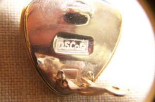 Vintage Daniel Swarovski Clip Earrings, D.S.Co. Black  