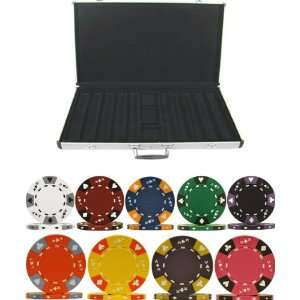  Tri Color ACE King Clay 14gm 1000 Chip Poker Set with 