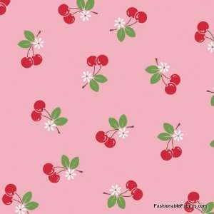  Sew Cherry Cherries on Pink by Riley Blake Arts, Crafts 