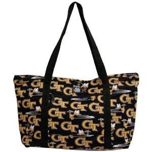  Georgia Tech Yellow Jackets Black Deluxe Tote Bag Sports 