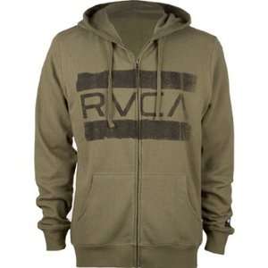 New Mens Army Green RVCA Discretion Hoodie Sweatshirt/Jacket  