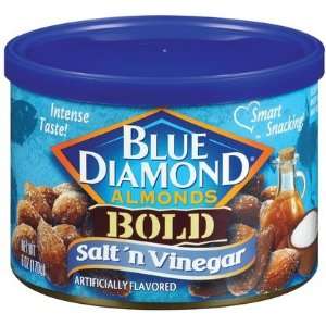  Blue Diamond Salt & Vinegar Almonds, Bold Tins, 6 oz, 3 ct 