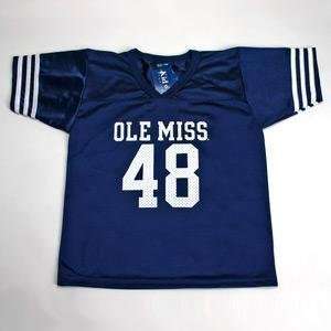  Ole Miss #48 Youth Football Jersey   Navy   X Large 
