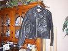   Police style Leather  Motorcycle Biker Chopper Bobber Rat Jacket