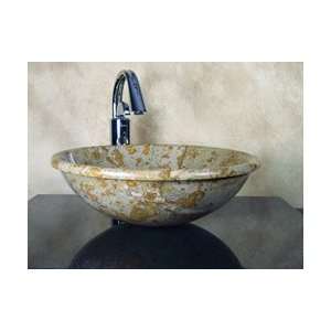  Stone Vessel Sink Stone Bowl LUX ALISHA 16.5 W x 5.5 H 