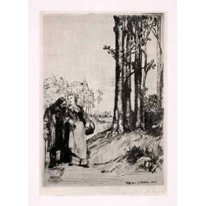  1914 Halftone Print Promenade DUn Convalescent Alphonse 