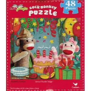   Sock Monkey Birthday Party 48 Piece Jigsaw Puzzle 