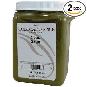 Colorado Spice Sage, Ground, 16 Ounce Jars (Pack of 2)  