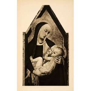  1938 Photogravure Ambrogio Lorenzetti Madonna Christ 