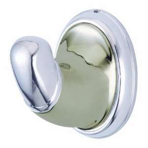   Decorative Robe Hook BA627SNCP, Satin Nickel with Chrome Accents Home