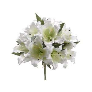  14 Lily Bouquet Cream Green (Pack of 4)