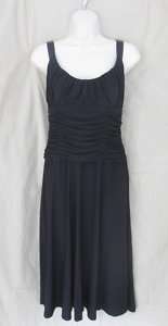 NEW EVAN PICONE Womens Black Stretch Ruched Dress 12  