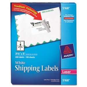  Avery 5168   Shipping Labels with TrueBlock Technology, 3 