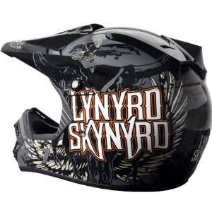   LYNYRD SYNYRD Wing MX Full Face Helmet X Small  Black Automotive
