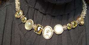 Vintage Michael Dawkins Sterling Silver Multi Stone Necklace 16 
