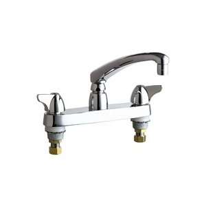   Chrome ECAST Low Lead Deck Mounted 8 Centers Kitchen Faucet with Cast