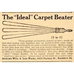  1909 Ad Ideal Carpet Beater Andrews Wire Iron Works 