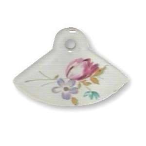   Flowered Ceramic Backplate Fan Syle 3 P51 P30094 WC