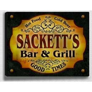  Sacketts Bar & Grill 14 x 11 Collectible Stretched 