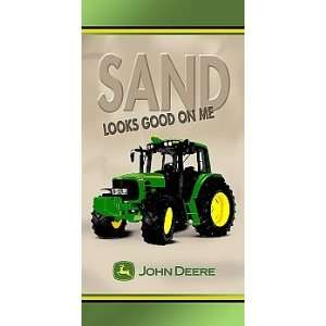  John Deere Sand Looks Good Beach Towel